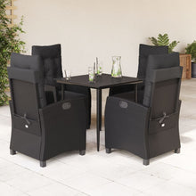 5-Delige Tuinset Met Kussens Poly Rattan Zwart 4