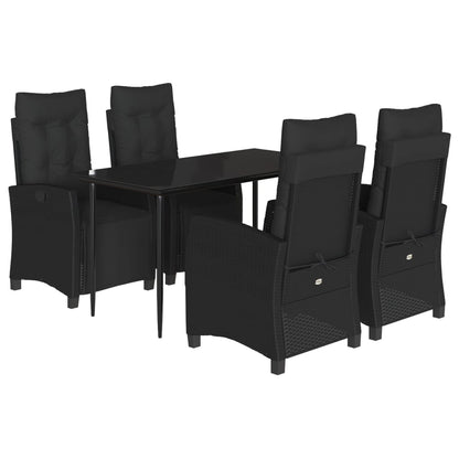 Tuinset Met Kussens Poly Rattan Zwart 5