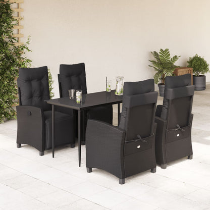 Tuinset Met Kussens Poly Rattan Zwart 5