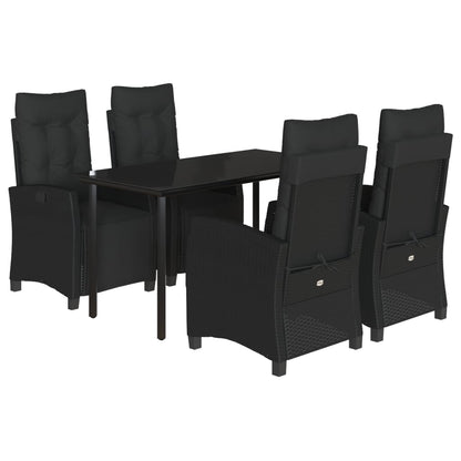 Tuinset Met Kussens Poly Rattan Zwart 5
