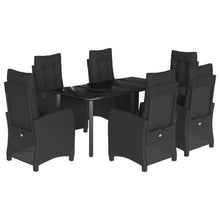 7-Delige Tuinset Met Kussens Poly Rattan Zwart