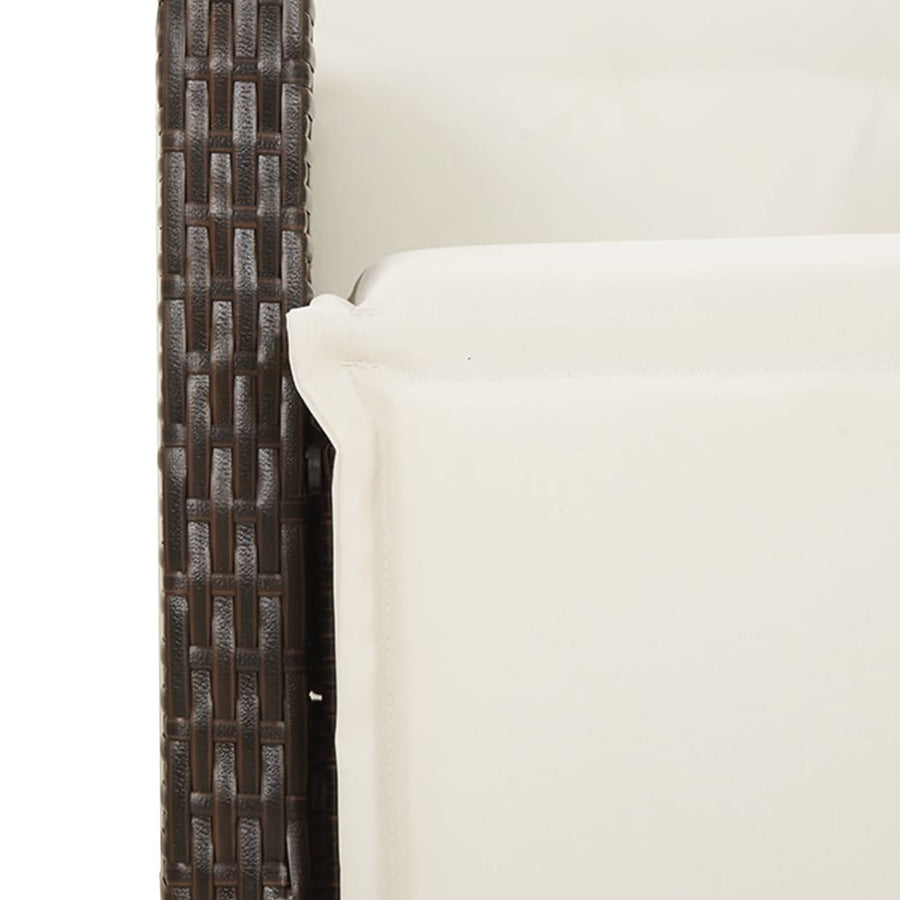 5-Delige Tuinset Met Kussens Poly Rattan Bruin 4