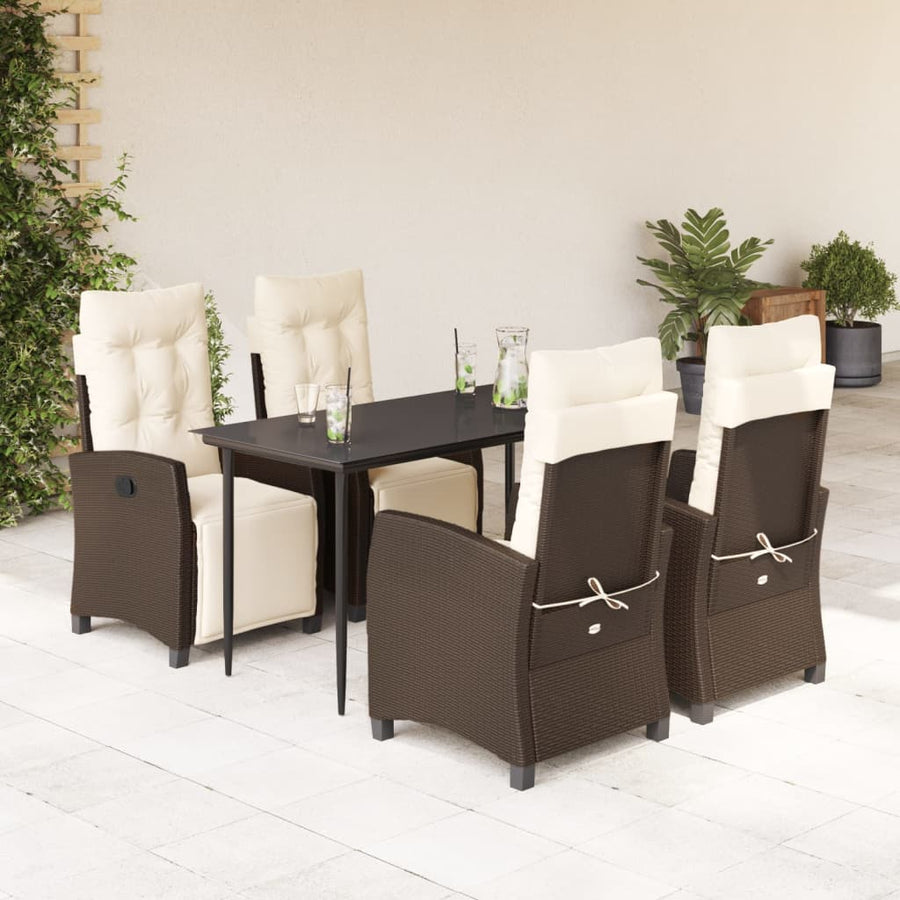 Tuinset Met Kussens Poly Rattan Bruin 5
