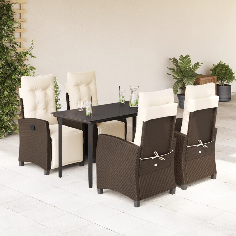 Tuinset Met Kussens Poly Rattan Bruin 5