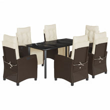 7-Delige Tuinset Met Kussens Poly Rattan Bruin