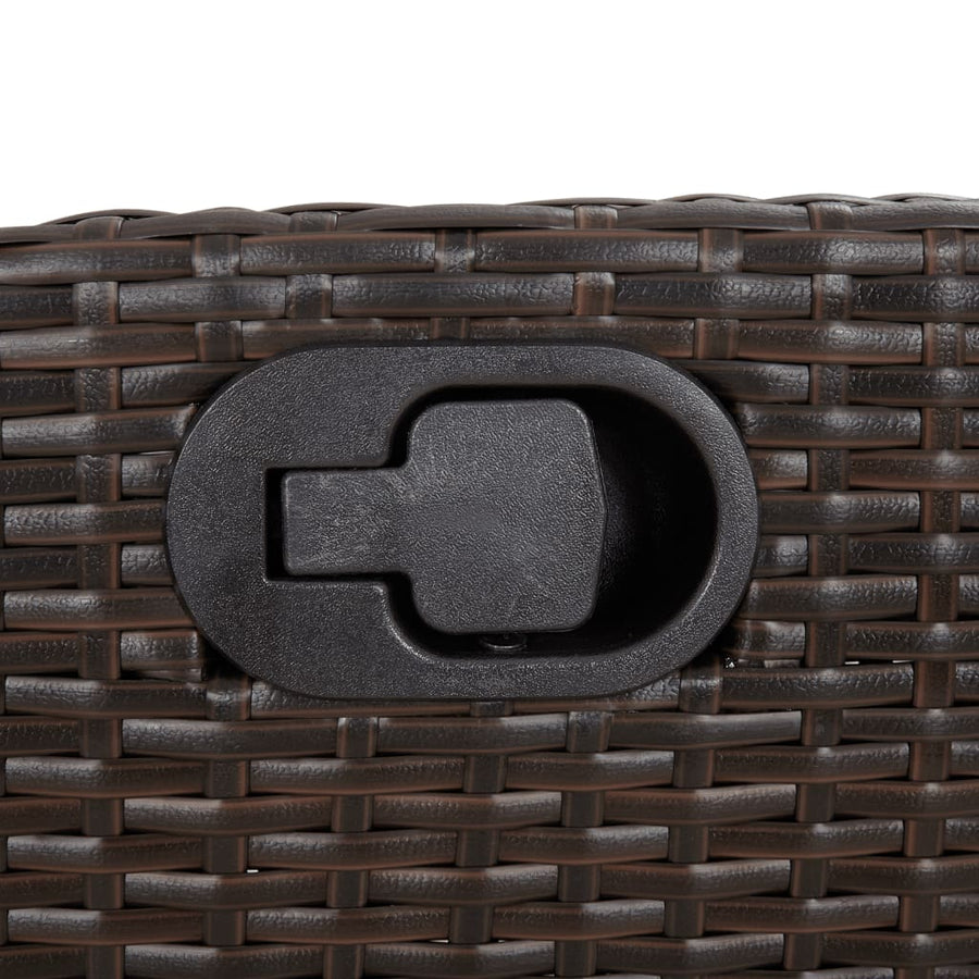 7-Delige Tuinset Met Kussens Poly Rattan Bruin