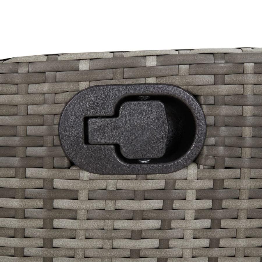 5-Delige Tuinset Met Kussens Poly Rattan Grijs 4