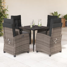 5-Delige Tuinset Met Kussens Poly Rattan Grijs 4