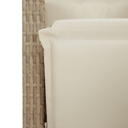 5-Delige Tuinset Met Kussens Poly Rattan Beige 4