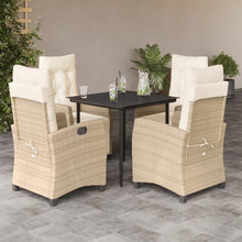 5-Delige Tuinset Met Kussens Poly Rattan Beige 4