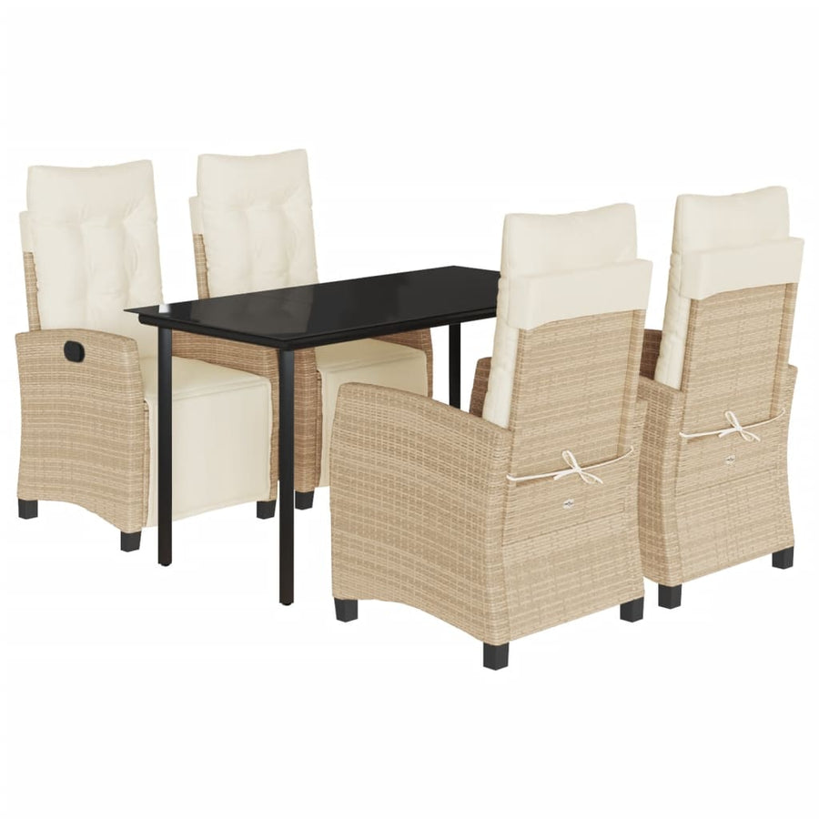 Tuinset Met Kussens Poly Rattan Beige 5