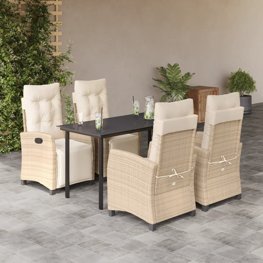 Tuinset Met Kussens Poly Rattan Beige 5