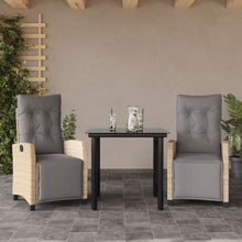 3-Delige Tuinset Met Kussens Poly Rattan Gemengd Beige 2 80 cm tafellengte