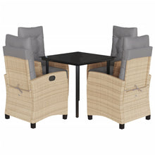 5-Delige Tuinset Met Kussens Poly Rattan Gemengd Beige 4 80 cm tafellengte