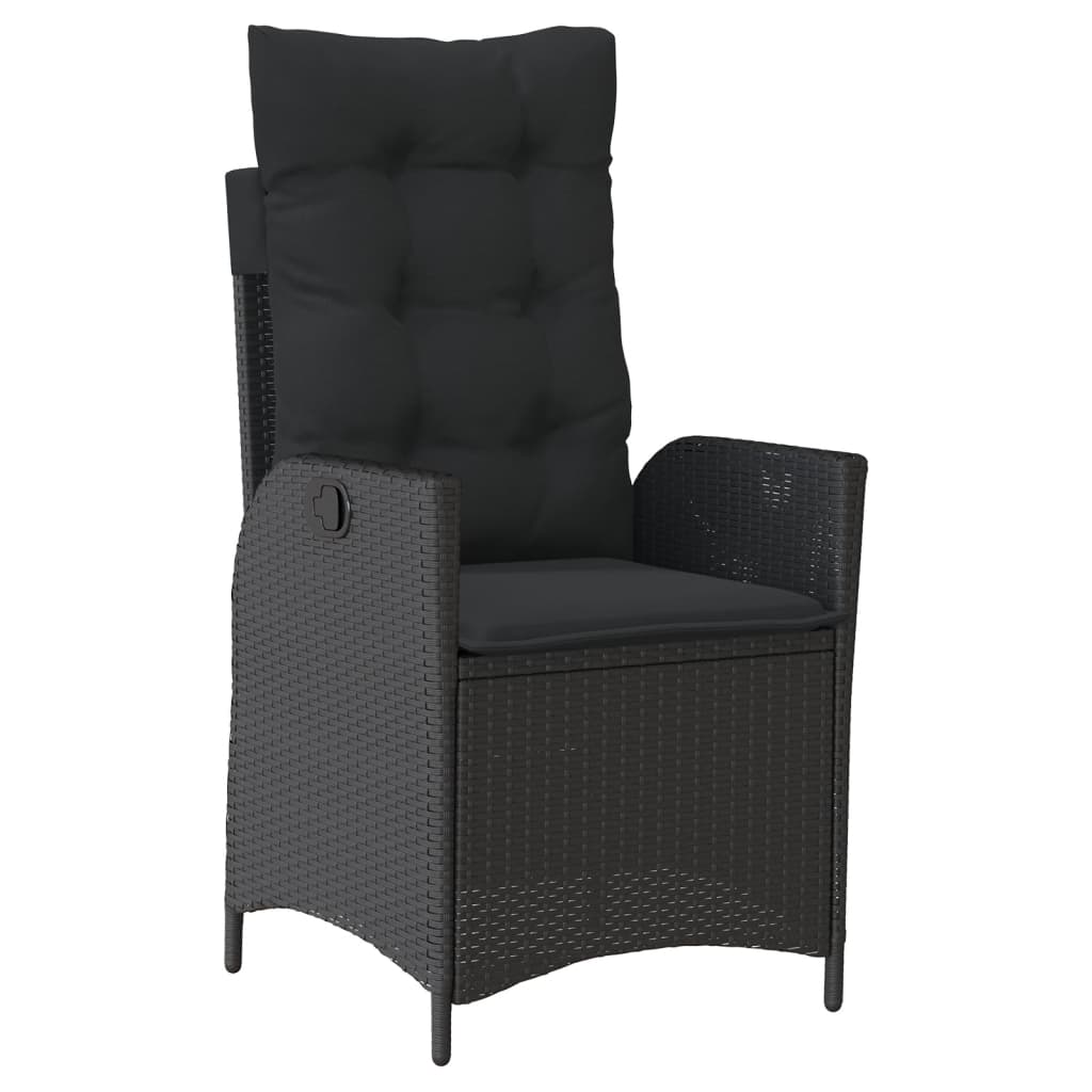 5-Delige Tuinset Met Kussens Poly Rattan Zwart 4 90 x 90 x 75 cm