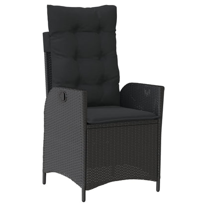 5-Delige Tuinset Met Kussens Poly Rattan Zwart 4 90 x 90 x 75 cm