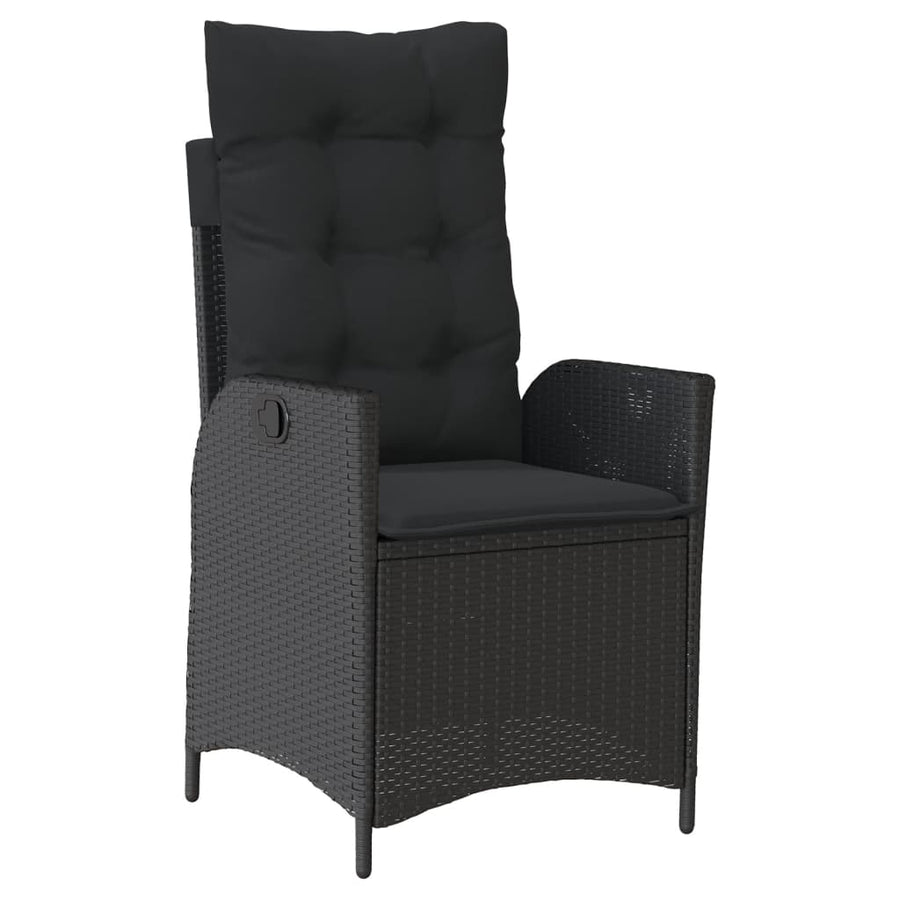 5-Delige Tuinset Met Kussens Poly Rattan Zwart 4 90 x 90 x 75 cm