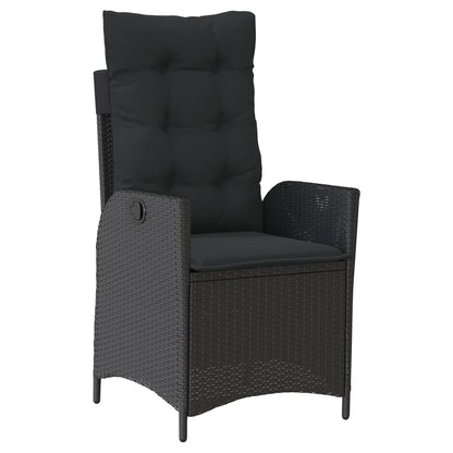 5-Delige Tuinset Met Kussens Poly Rattan Zwart 4 90 x 90 x 75 cm