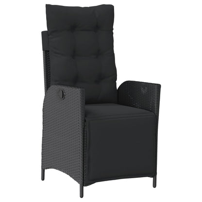5-Delige Tuinset Met Kussens Poly Rattan Zwart 4 90 x 90 x 75 cm