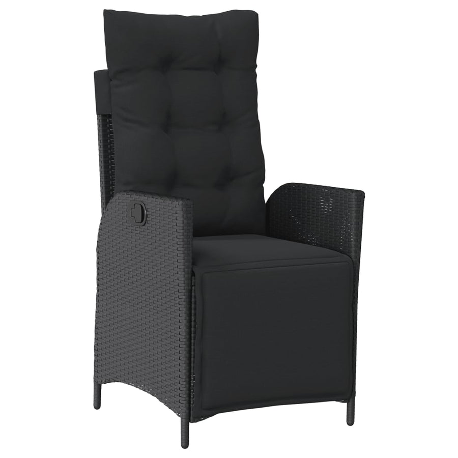 5-Delige Tuinset Met Kussens Poly Rattan Zwart 4 90 x 90 x 75 cm
