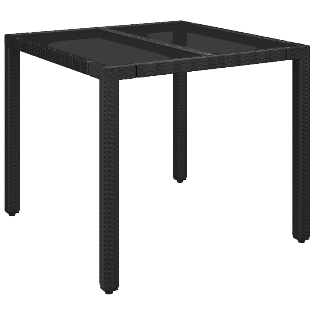 5-Delige Tuinset Met Kussens Poly Rattan Zwart 4 90 x 90 x 75 cm