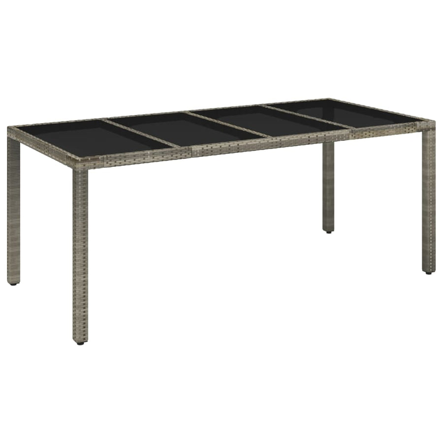 9-delige Tuinset met kussens poly rattan grijs