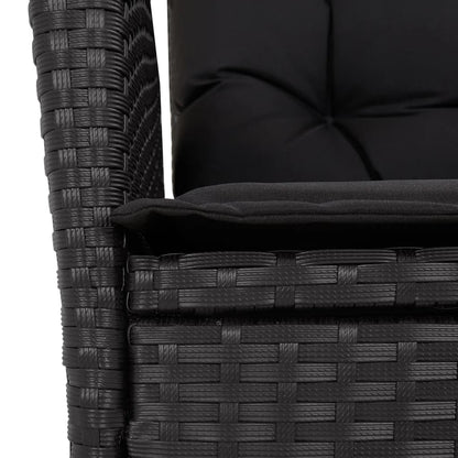 7-Delige Tuinset Met Kussens Poly Rattan 6 Zwart