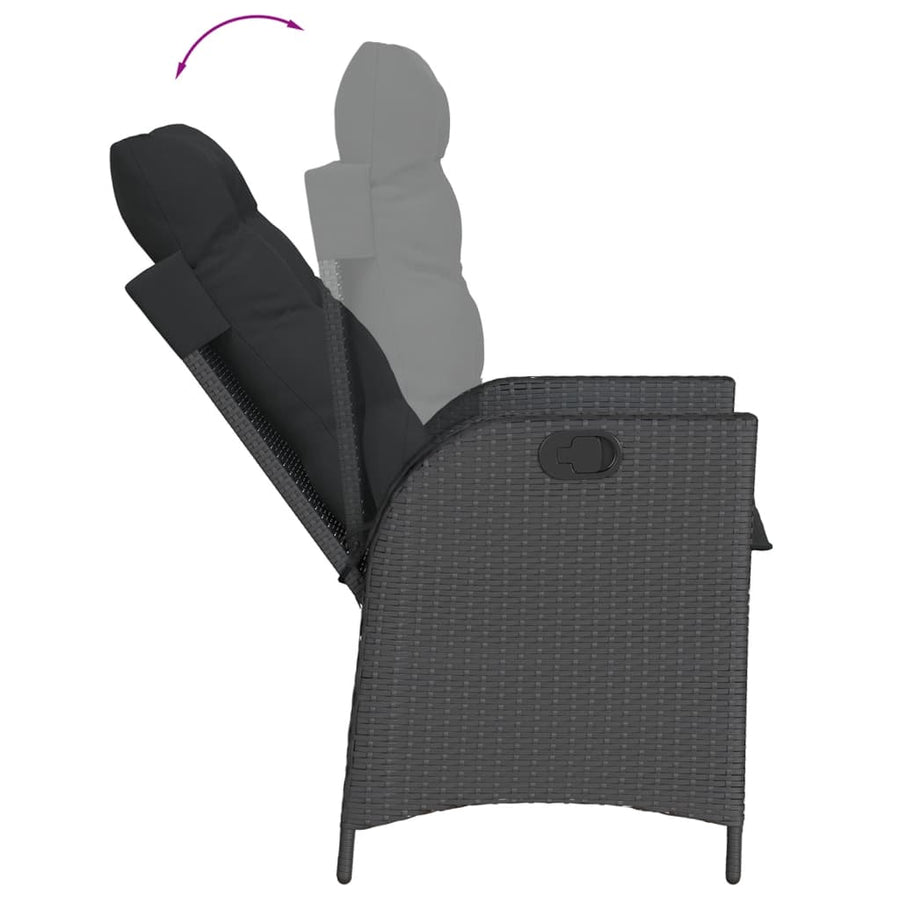 9-Delige Tuinset Poly Rattan 8 Zwart