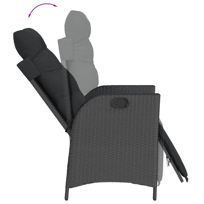 9-Delige Tuinset Poly Rattan 8 Zwart