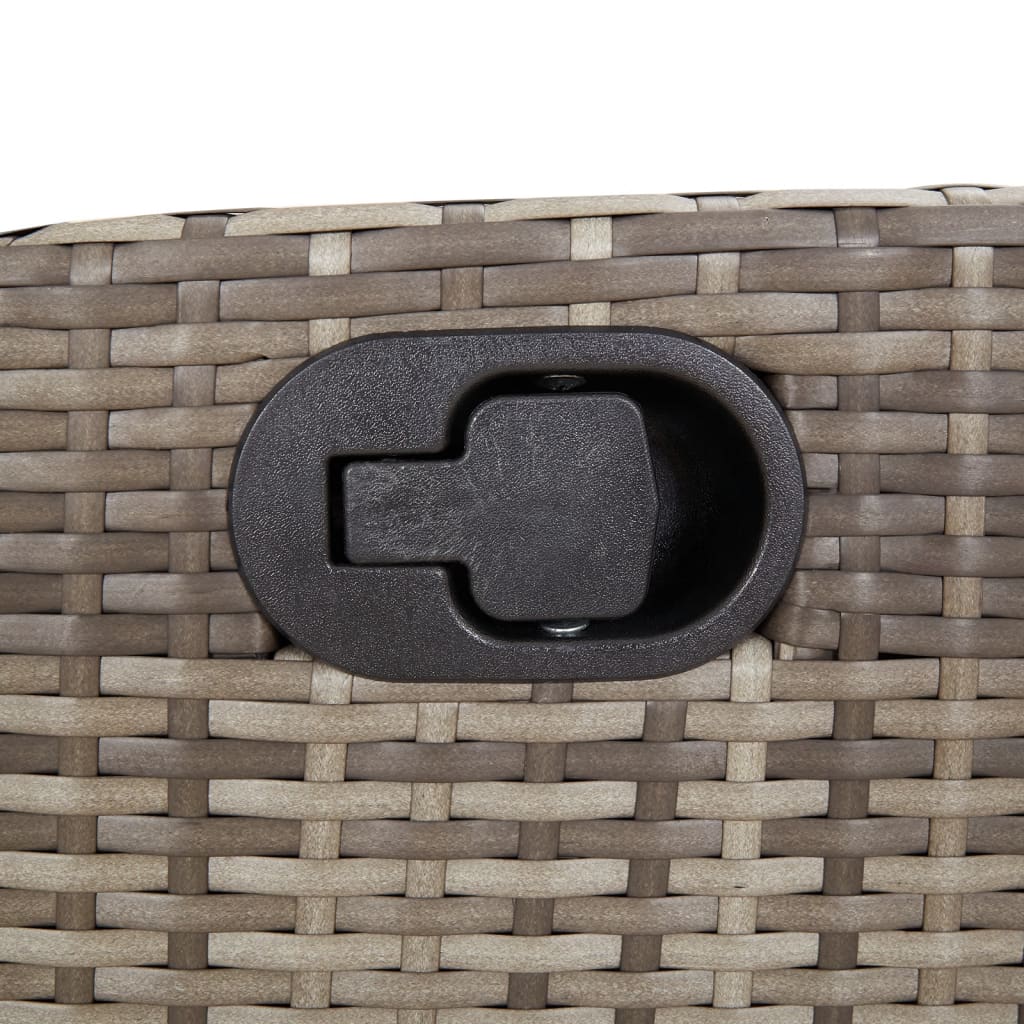 5-Delige Tuinset Met Kussens Poly Rattan Grijs 4