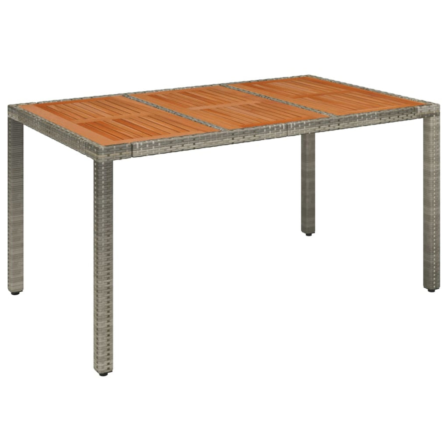 5-delige Tuinset met kussens poly rattan grijs
