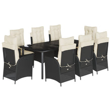 Tuinset Poly Rattan Zwart En Crème 9 200 x 100 x 74 cm