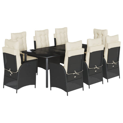 Tuinset Poly Rattan Zwart En Crème 9 200 x 100 x 74 cm