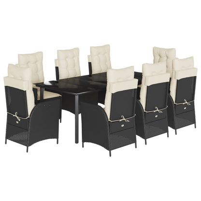 Tuinset Poly Rattan Zwart En Crème 9 200 x 100 x 74 cm