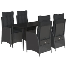 5-Delige Tuinset Met Kussens Poly Rattan Zwart 4 140 x 70 x 74 cm