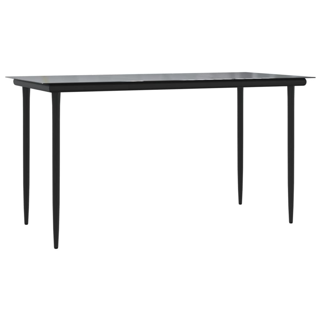 5-Delige Tuinset Met Kussens Poly Rattan Zwart 4 140 x 70 x 74 cm
