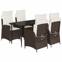 5-Delige Tuinset Met Kussens Poly Rattan Bruin 4 140 x 70 x 74 cm