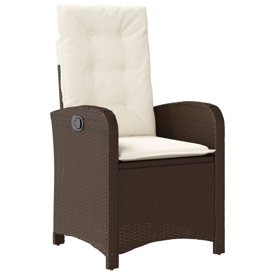 9-Delige Tuinset Met Kussens Poly Rattan Bruin