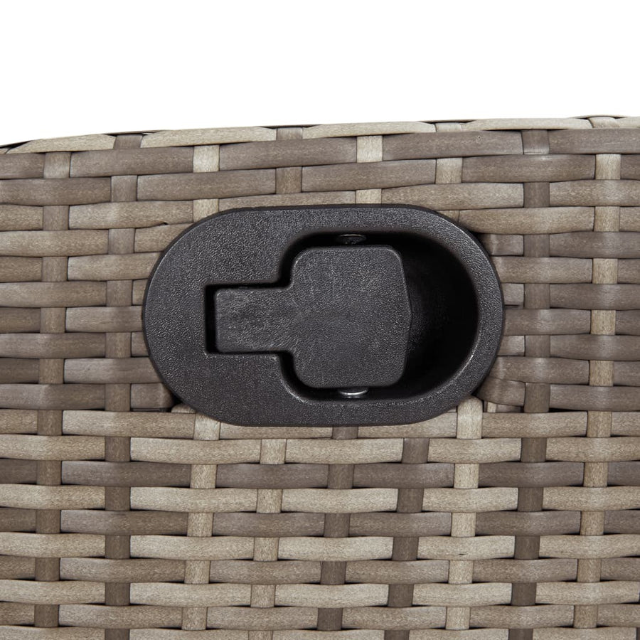 5-delige Tuinset met kussens poly rattan grijs