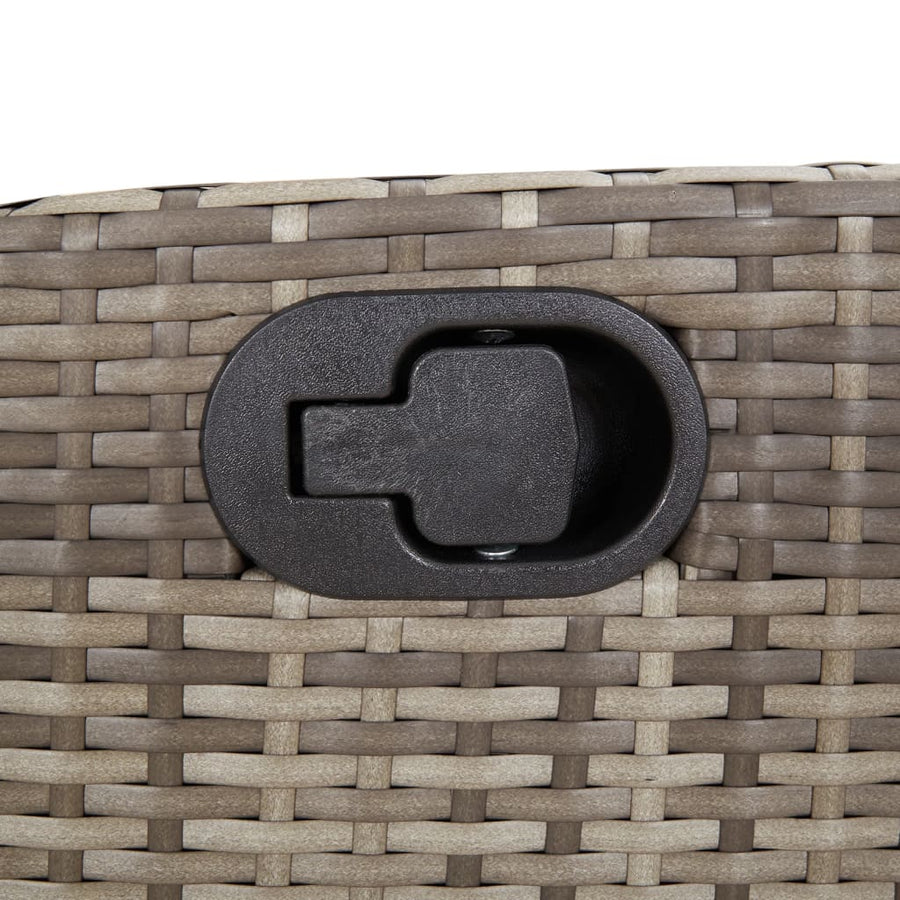 9-Delige Tuinset Met Kussens Poly Rattan Grijs