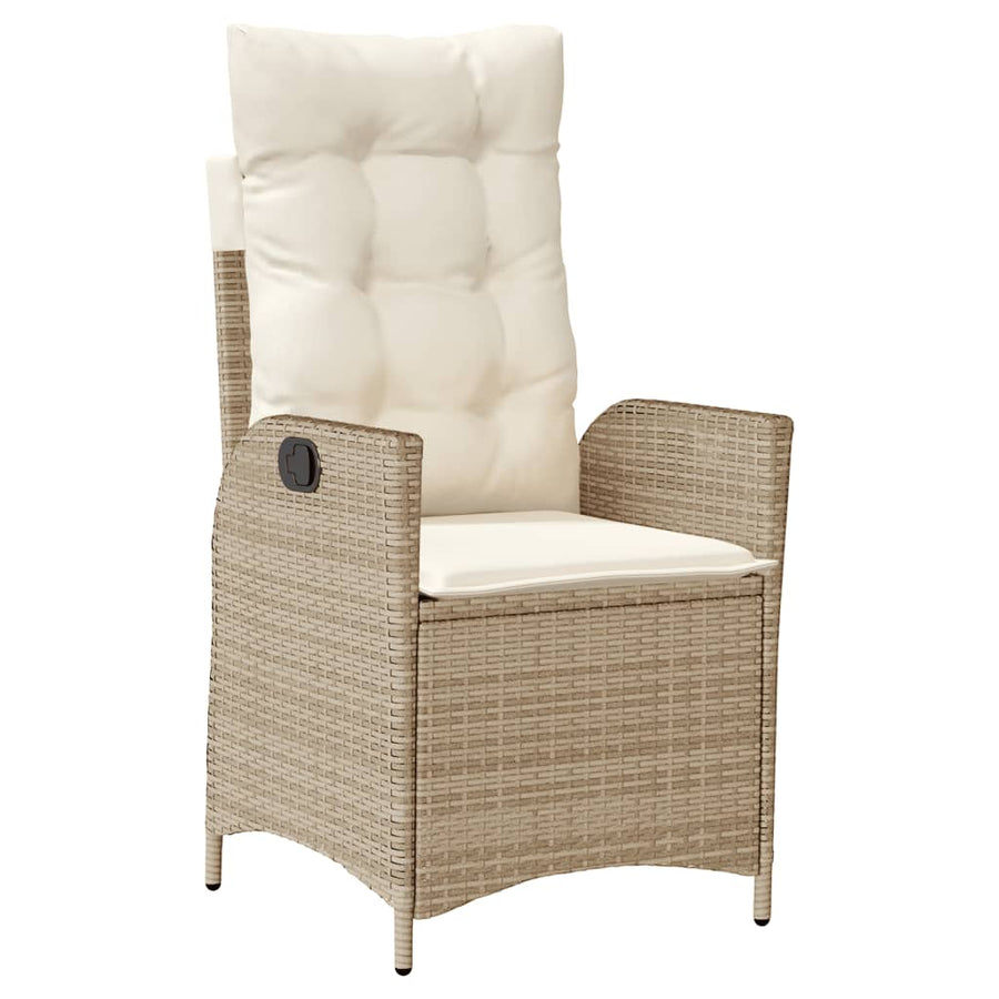 9-Delige Tuinset Met Kussens Poly Rattan Beige Sonoma Eiken