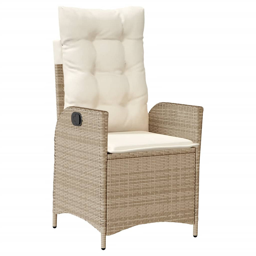 9-Delige Tuinset Met Kussens Poly Rattan Beige