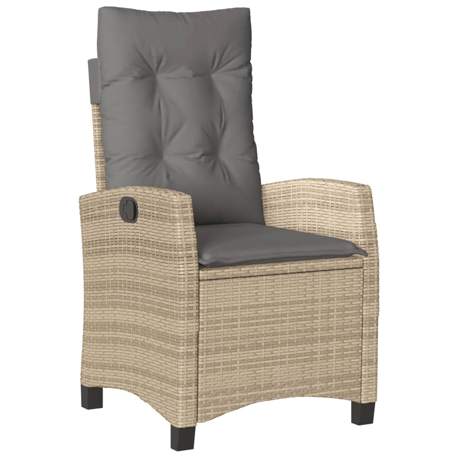 5-Delige Tuinset Met Kussens Poly Rattan Beige 4 140 x 70 x 74 cm