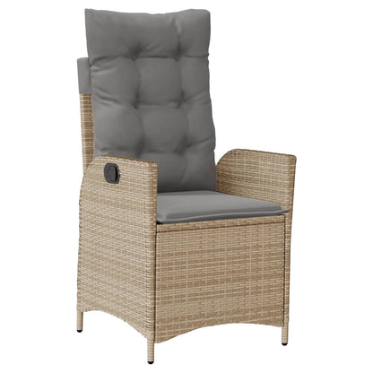 7-Delige Tuinset Met Kussens Poly Rattan Beige