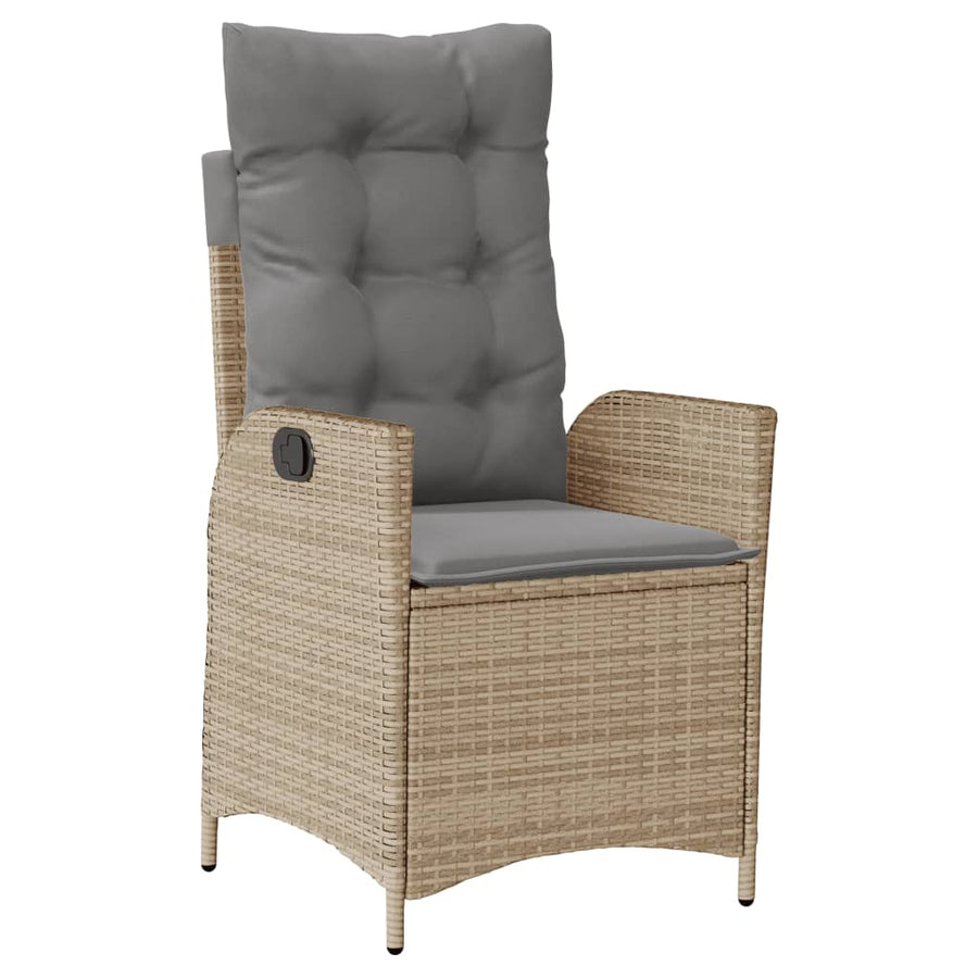 9-Delige Tuinset Met Kussens Poly Rattan Beige