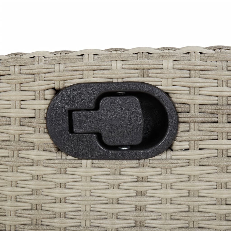 5-Delige Tuinset Met Kussens Poly Rattan Lichtgrijs 4 140 x 70 x 74 cm