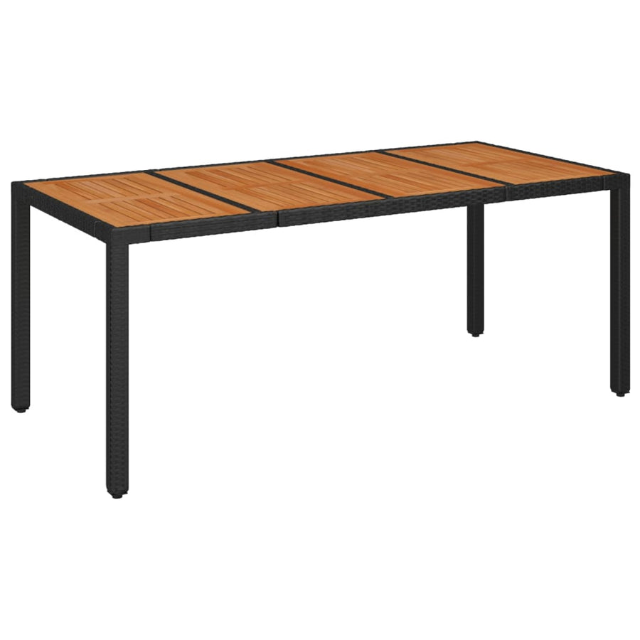 7-Delige Tuinset Met Kussens Poly Rattan 6 190 cm tafellengte Zwart