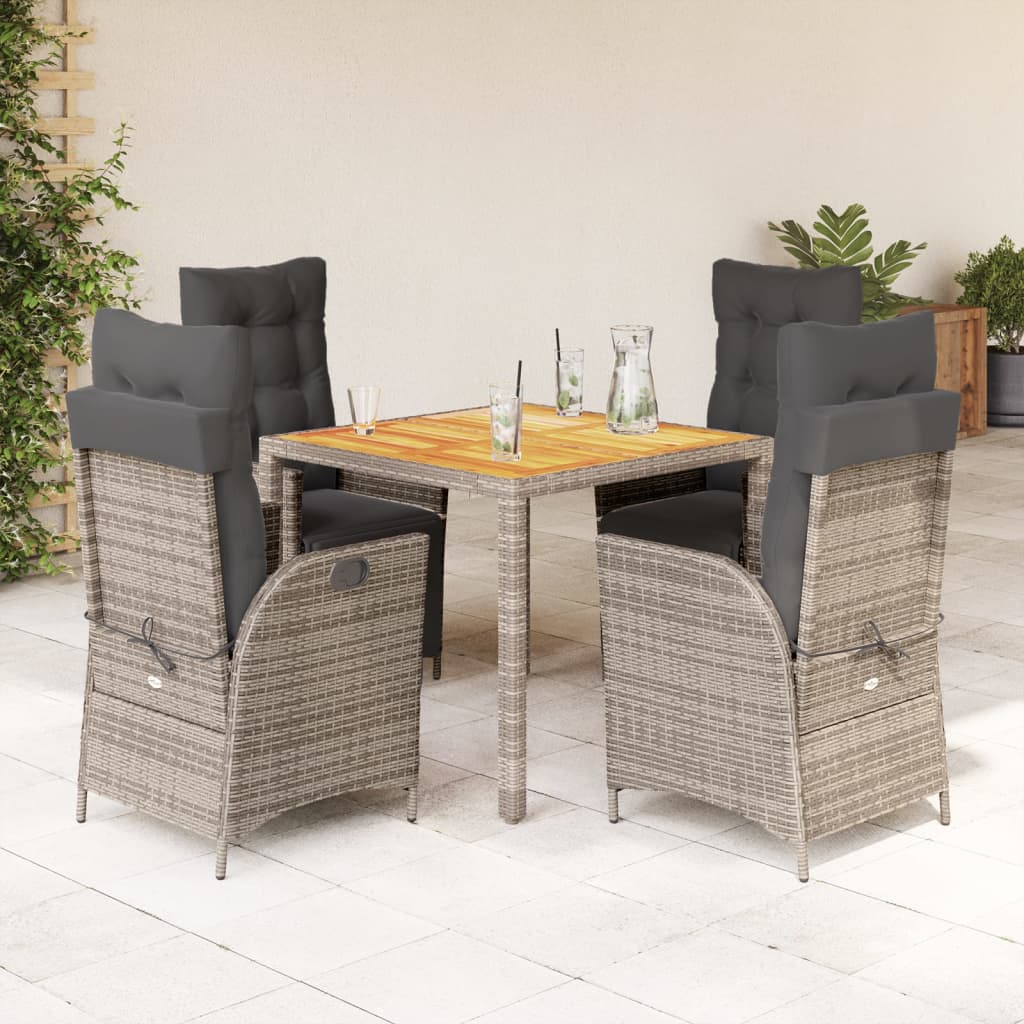 5-Delige Tuinset Met Kussens Poly Rattan 4