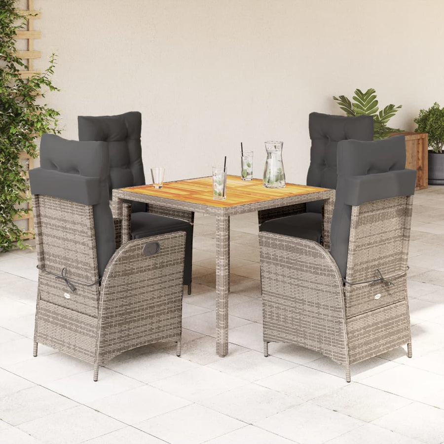 5-Delige Tuinset Met Kussens Poly Rattan 4