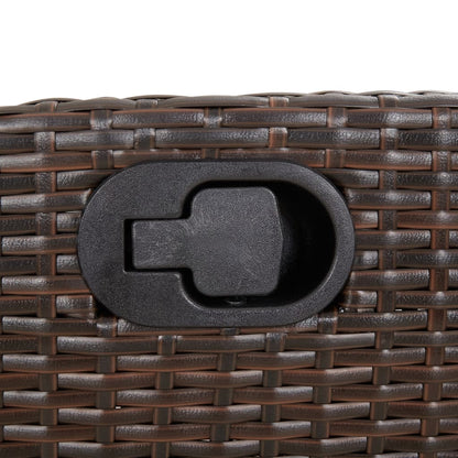 5-delige Tuinset met kussens poly rattan bruin